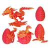 3D Printed Dragon Egg Figurine Movable Joints Flying Dragon Figure Fidget Toy Dragon Egg with Articulated Dragon Inside Decoration Ornament