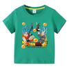 Warmyart Dragon Ball Kids T-Shirt Short Sleeve Soft Comfortable Boys Girls Stretch Pattern Easy Move Ideal Gifts Colorful Outing Casual Wear 130CM