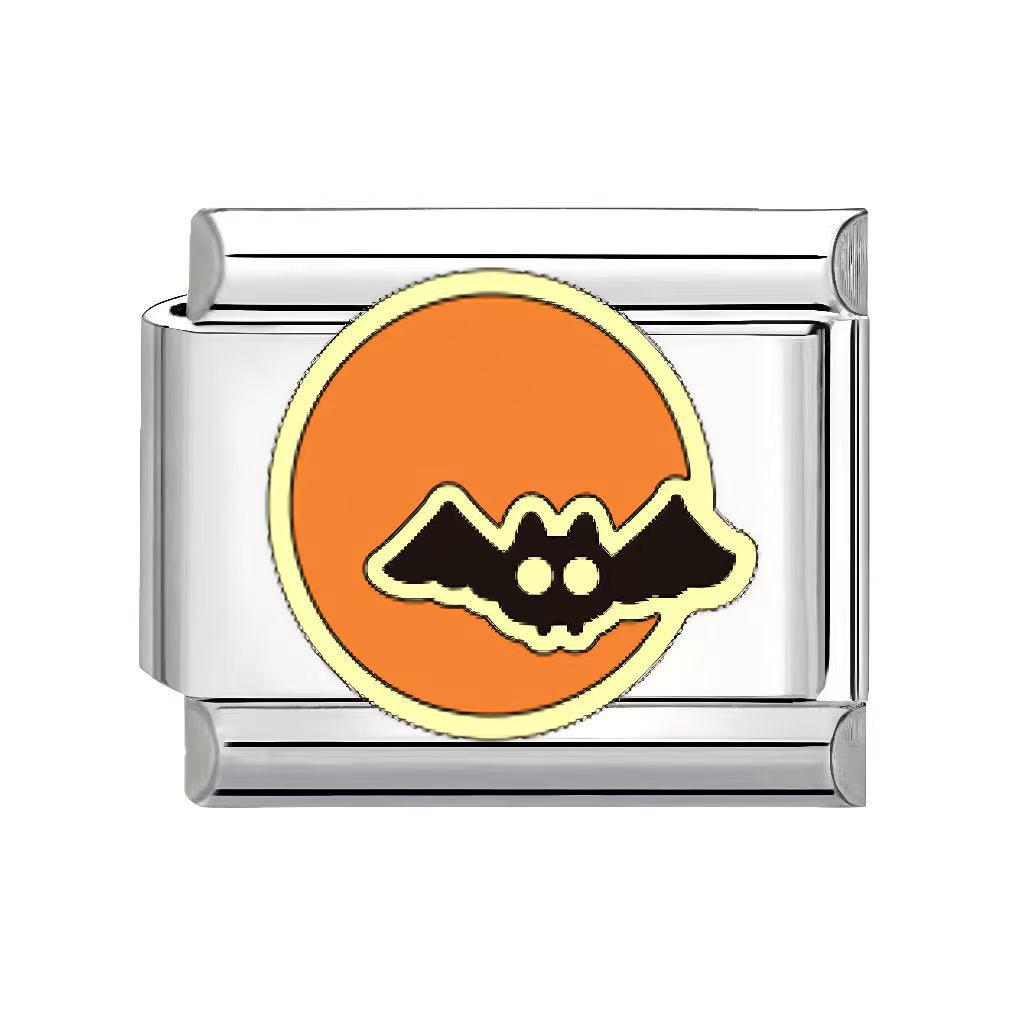 Unisex Gothic Modular Halloween Bracelet - Italian Spliced Titanium Steel Design