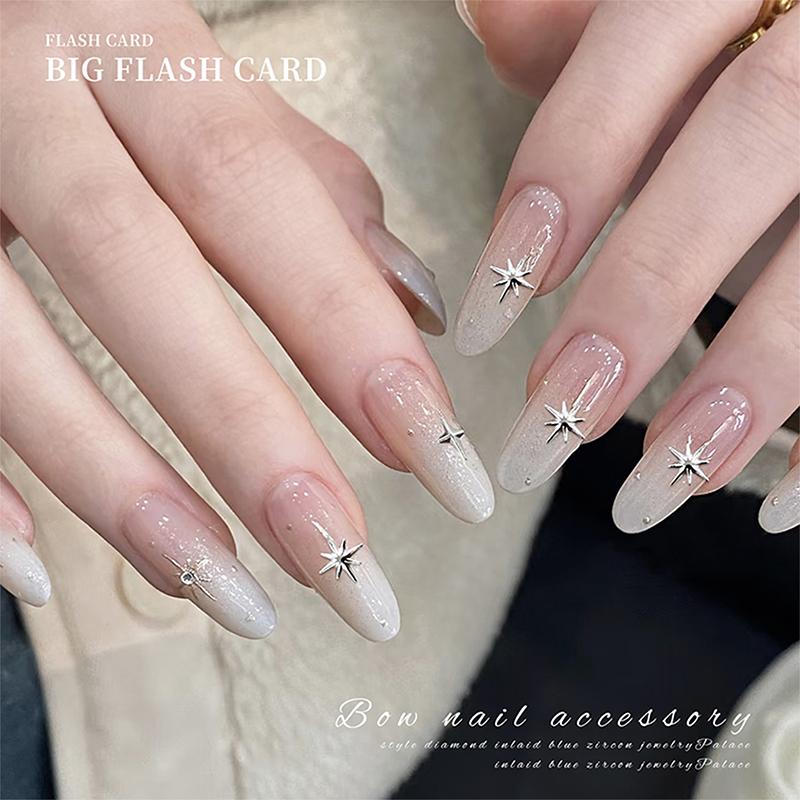 12 Grades/Caixa Design Misto 3D Metal Starlight Charms para Unhas Peças Estrelas Rebite Acessórios Para Decoração de Unhas Suprimentos de Manicure