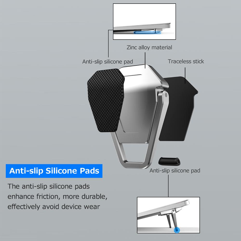 Portable   Type Laptop Stand Foldable Zinc Alloy Laptop Bracket Small Size Strong Bearing Efficient Heat Dissipation