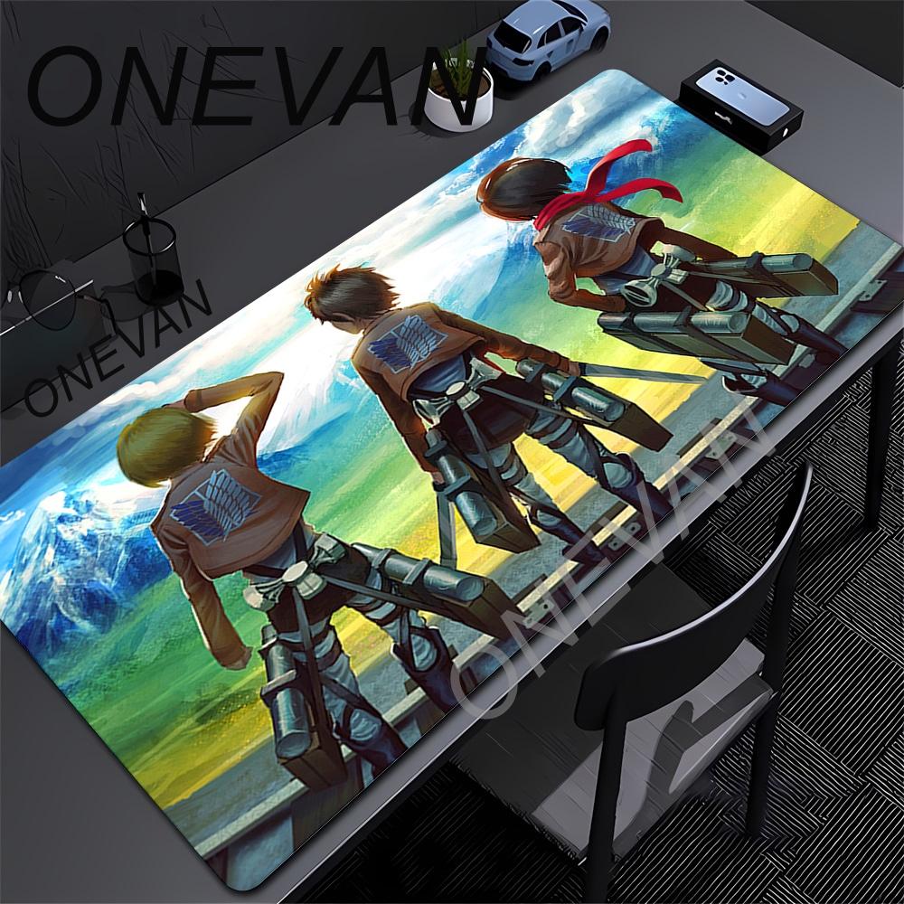 Útok Titánů Anime Velká Podložka pod Myš s Zámkovým Okrajem Počítačová Podložka pod Myš XXL S Herní Podložka pod Myš Herní Podložka pro Notebook Klávesnici Podložky pod Myš Koberec