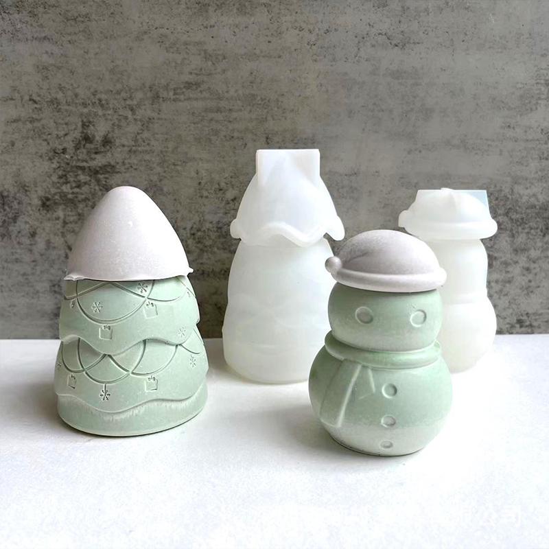 

Рождественский снеговик Формы Силиконовые капельные формы Гипсовая рождественская елка