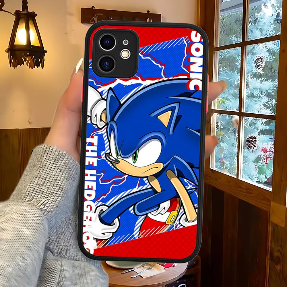 

Anime S-Sonic H-HedgehogES Phone Case For IPhone 16 15 14 Plus 15 13 12 11 Pro Max X XS MAX Matte Cover iphone 13pro max