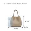 New First-layer Cowhide Bucket Bag 2025 Spring Textured Leather Messenger Bag Commuter Versatile Single Shoulder Elegant Portable