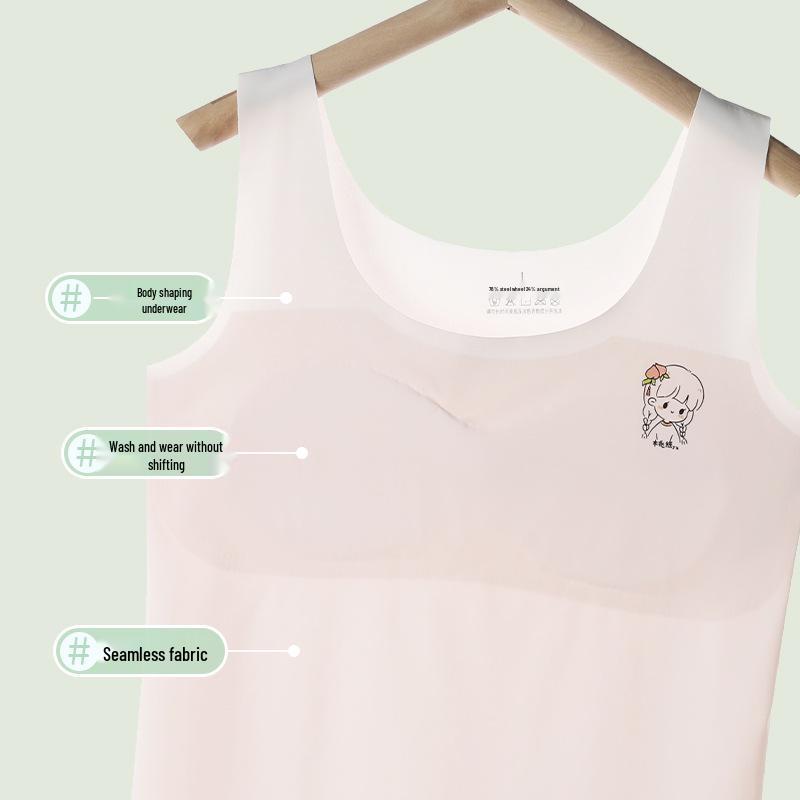 Seamless Camisole Underwear for Girls: Anti-Nipple High School & Junior High Bra for Older Children & Adolescents