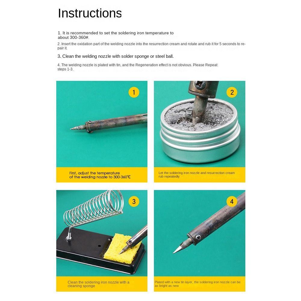 6/16/30g Soldering Tip Revival Cream Lead Free Resurrection Cleaning Paste  Soldering Cleaning