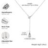 Simple Polished Waterdrop Y-Shaped Necklace for Women Stainless Steel Link Chain Necklaces Minimalist Party Jewelry Gift