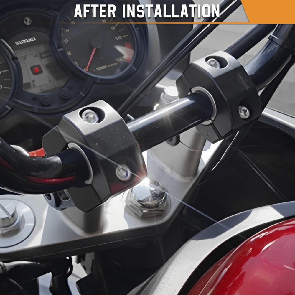 Motorcycle Bar Clamps Raised Zinc Alloy Handlebar Handle Bar Risers Compatible With 22MM 7/8"&28MM 1 1/8" Handlebars