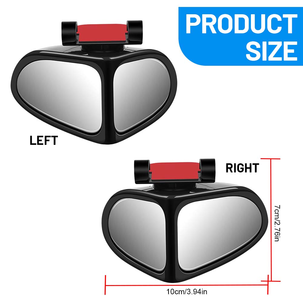 

Universal Car Rearview Mirror Blind Spot Mirror Front and Rear Wheels 360° Adjustable Wideangle Blind Spot Reflective Reversing армия зеленый
