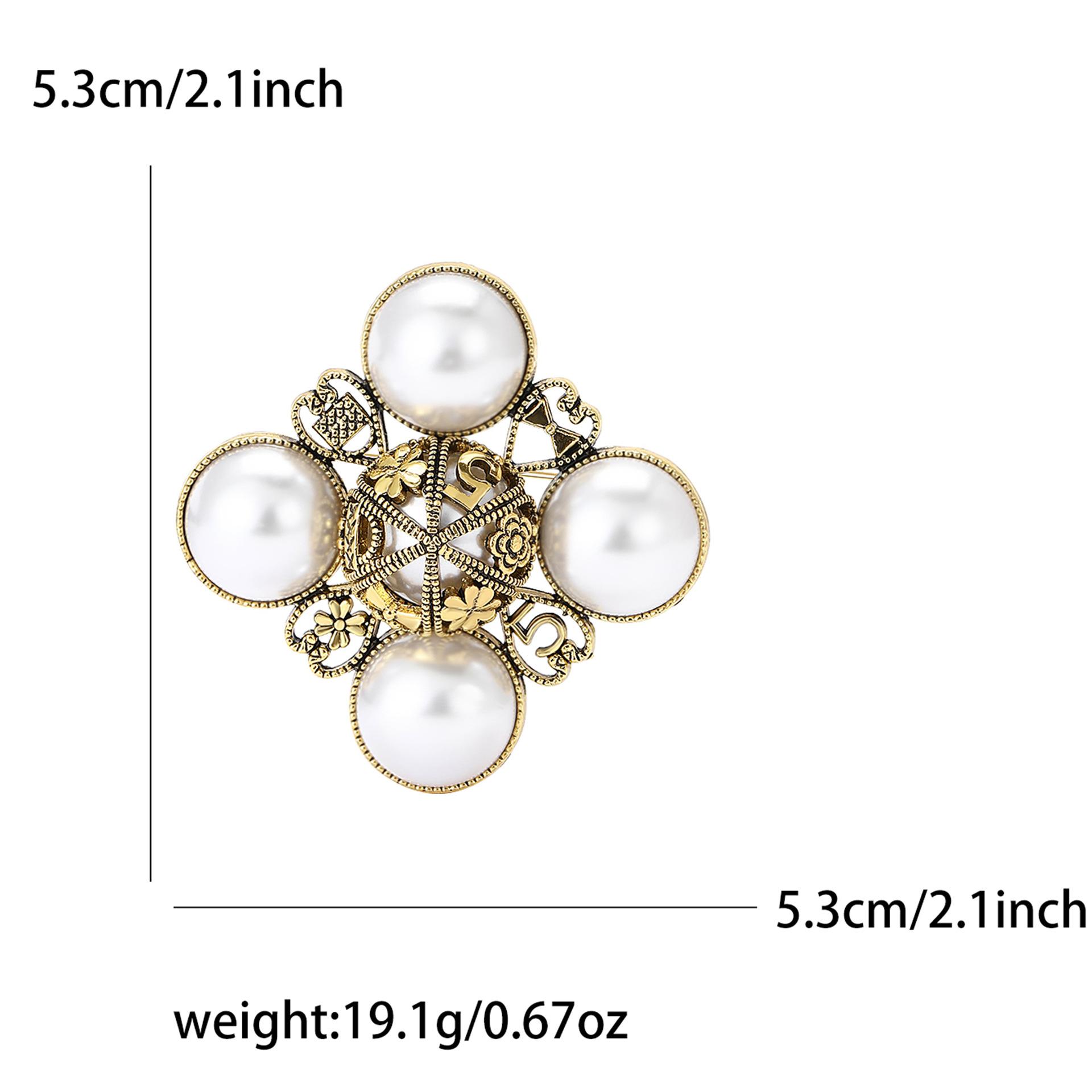 

Вінтажна брошка зі сплаву з бароковими перлами Модна темпераментна жіноча прикраса-корсет на одяг Шпилька