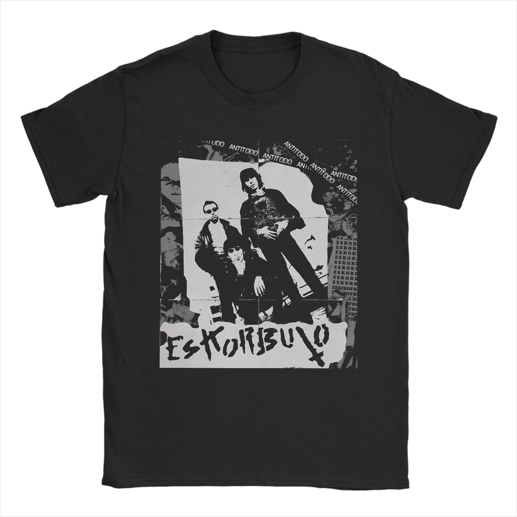 

Футболки мужские Eskorbuto Band Потрясающие футболки с коротким рукавом и круглым вырезом 100% хлопок Вечеринки Топы 4XL