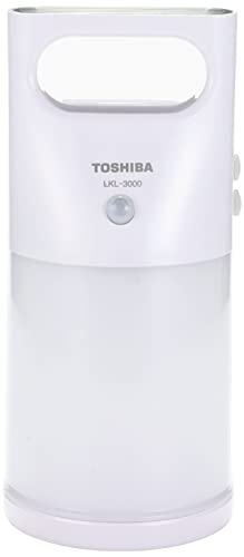Toshiba LKL-3000(W) Sensor-Equipped LED Lantern, Waterproof (JIS IPX4), with 3-Level Switching Function, Motion and Light Sensor