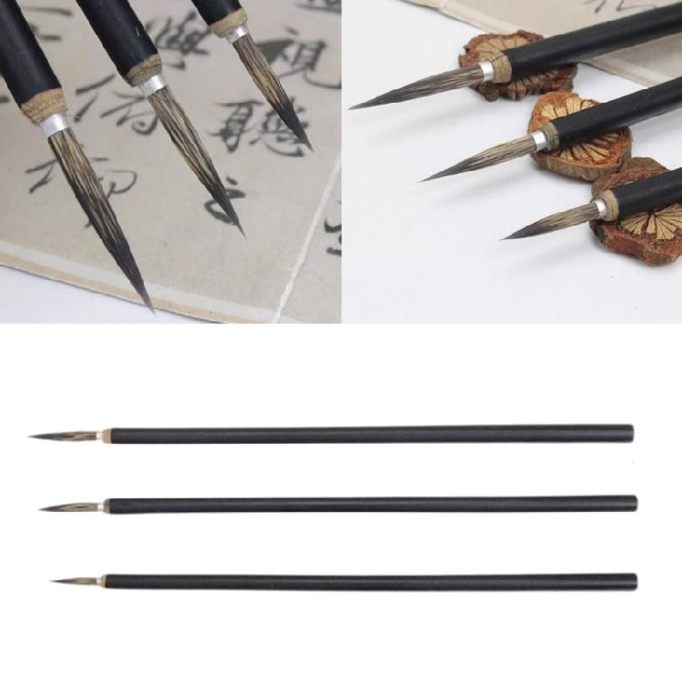 3Pcs Chinese Calligraphy Brush Sumi Drawing Brushes for Beginner Chinese Calligraphy Practice Inks Painting Sketching