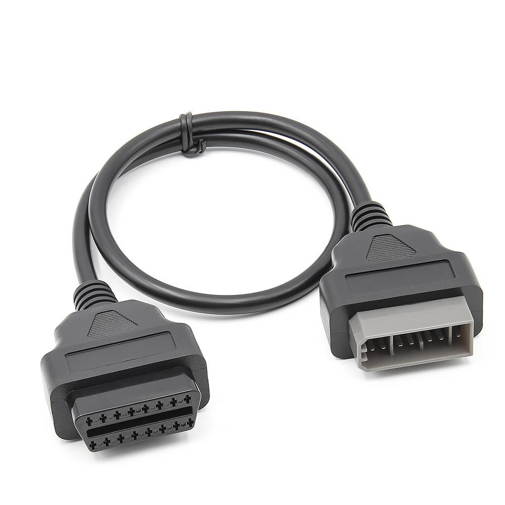 New 14 Pin To OBD2 16 Pin Code Reader Diagnostic Adapter Cable For Nissan Old Car