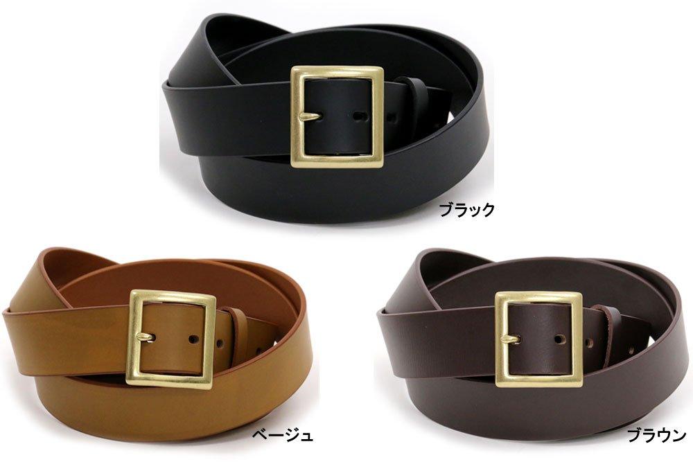 [Marukawa Jeans Power Jeans Value] Belt Long Leather Men's Black F