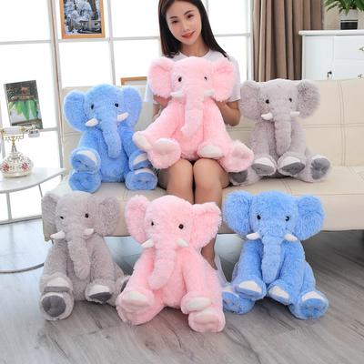 50cm Brinquedo de Pelúcia Fofo para Bebê Elefante Suave para Acalmar Companheiro de Brincadeiras Boneca Calma Brinquedo de Bebê Almofada de Elefante Brinquedos de Pelúcia Boneca de Pelúcia