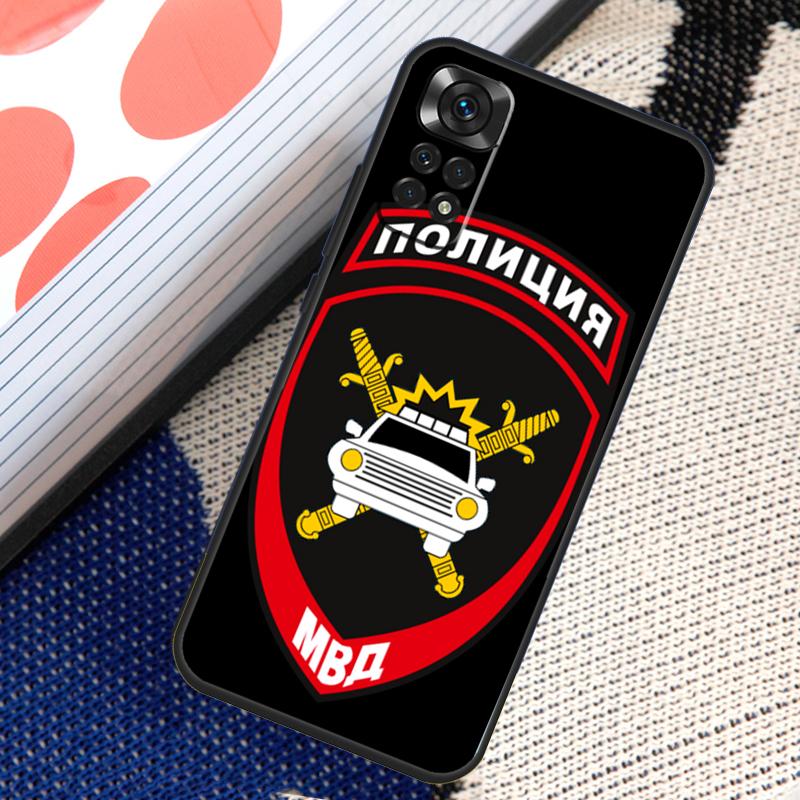 Russia National Police Logo Case For Xiaomi Redmi Note 11 10 8 9 12 Pro Note 11S 10S 9S 8T Redmi 10 10C 12C 9C 9T Cover