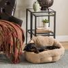 Washable Dog Bed for Winter for Small and Warm Official UK Elements Product (Perfect Cats, Dogs, Puppies) - Fluffy, Stretchy, Bed, (Pink)