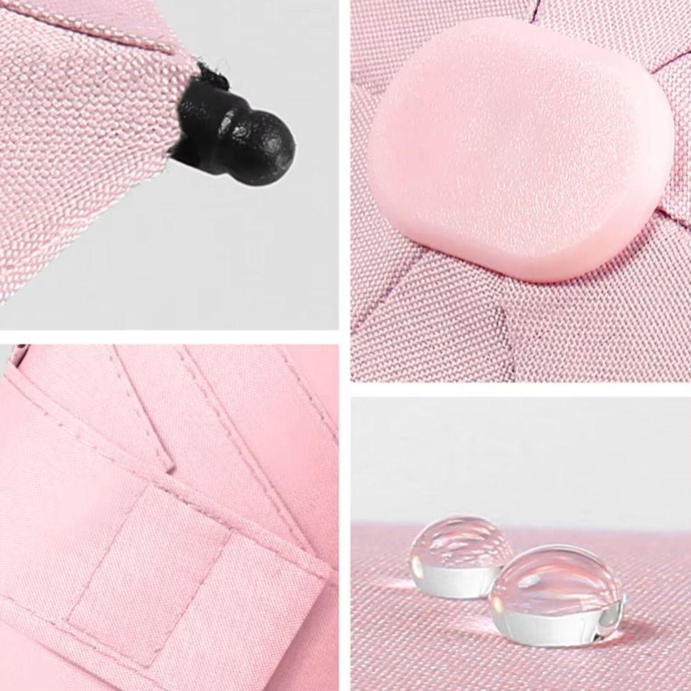 Five Fold Mini UV Sun Umbrella Sling PU Leather Case Travel Rain Umbrella Daily Use