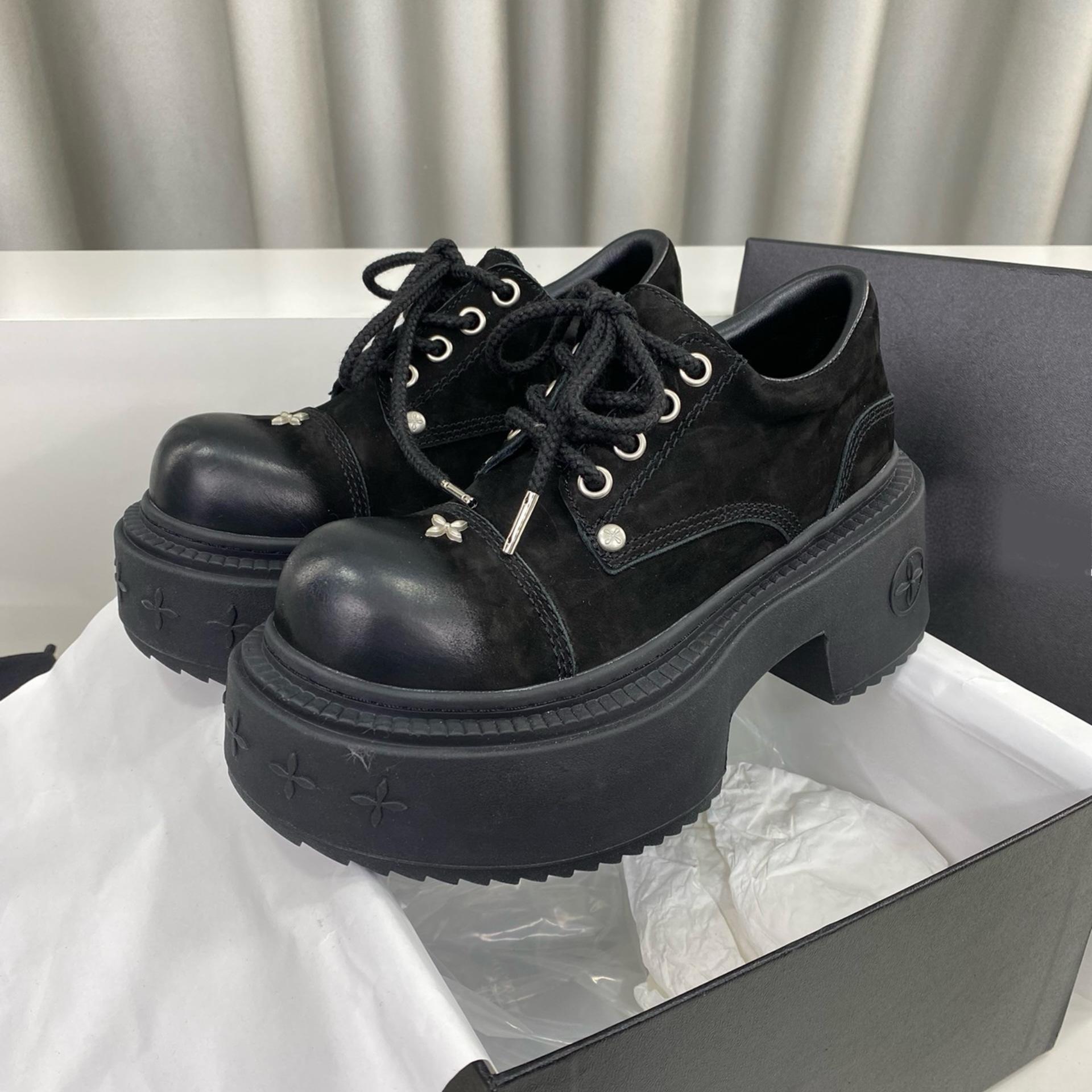 

[В наличии] Дерби с цветочным узором, женская обувь на платформе, низкие кеды, обувь с большой головой, новая повседневная парусиновая обувь 40