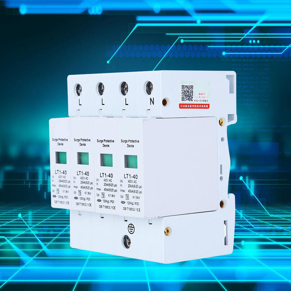 4P LT1?40 Überspannungsschutz 40ka Schutzmodul Geräte Niederspannungsableiter Weiß