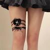 Gothic Nun Lace Eyepatch with Cross & Bow - Halloween Face Accessory for Women