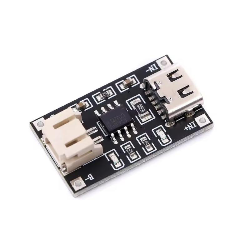 TP4056 USB C Lithiums Batteries Charging Module Builts In Protections Thermals Regulation PH2.0 Connectors LED Status Display