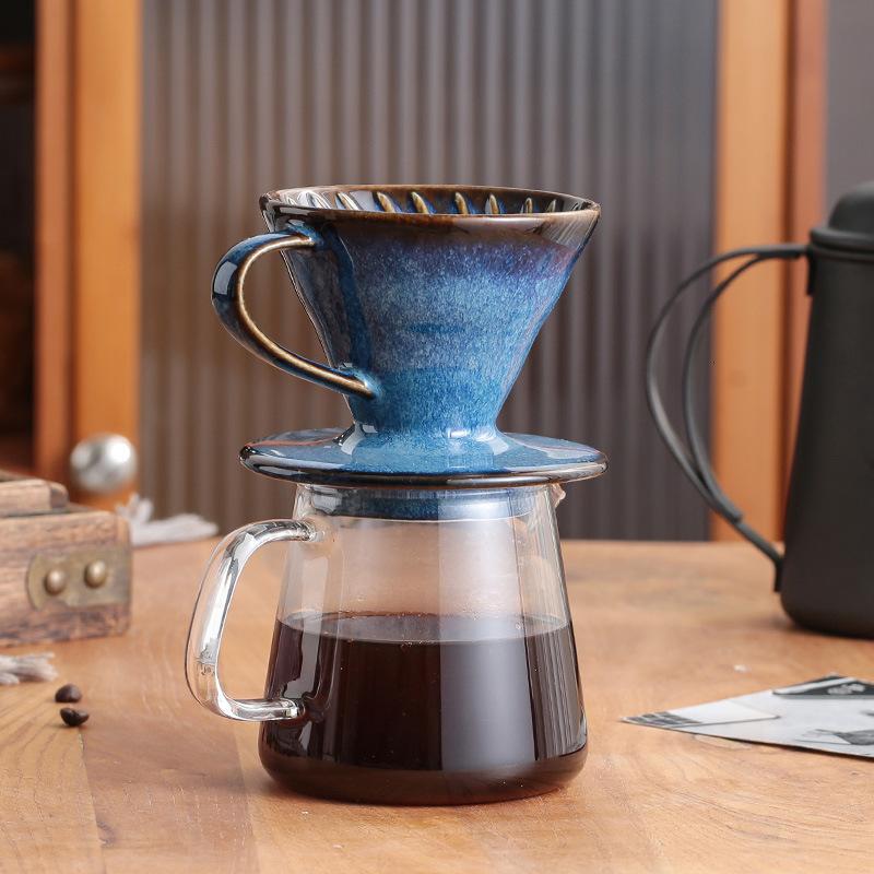 Ceramic Coffee Filter Cup Reusable Filters Coffee Maker V Style Funnel Dripper Filter Cup Coffee Accessories