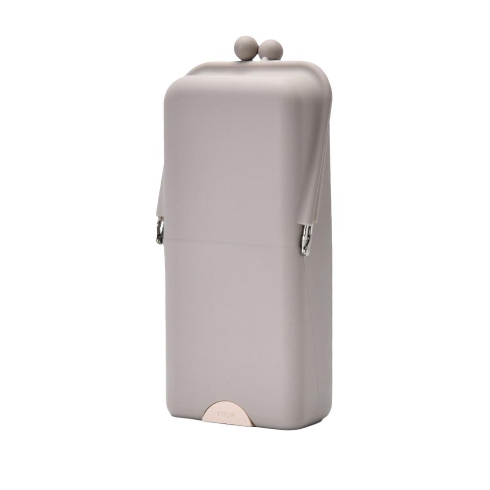 

Vertical Cosmetic Brushes Bag Silicone Makeup Brush Holder Makeup Brush Storage Bag School серый