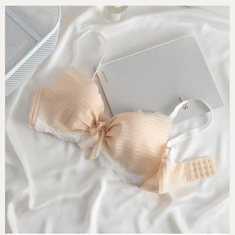 

Леди Новый Сексуальный Чистое Желание Кружево Маленькая Грудь Собирается для Сбора Пара Молочного Нижнего Белья 38/85AB телесный