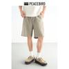 PEACEBIRD Men's Casual Straight Fit Drawstring Shorts