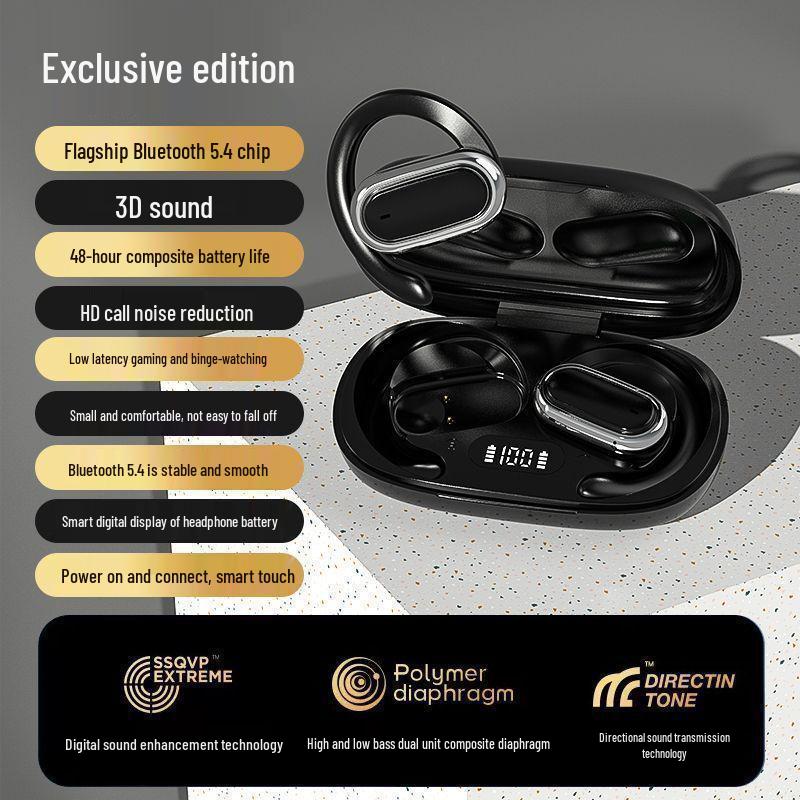 S510 895B H18 Wireless Bluetooth Headset with Digital Display, High Sound Quality, and Long Battery Life