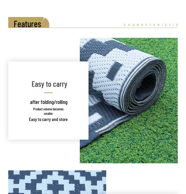 Popular Outdoor Awning Camping RV Mat - Woven PP Plastic for Garden, Lawn, Pool, Deck, and Porch