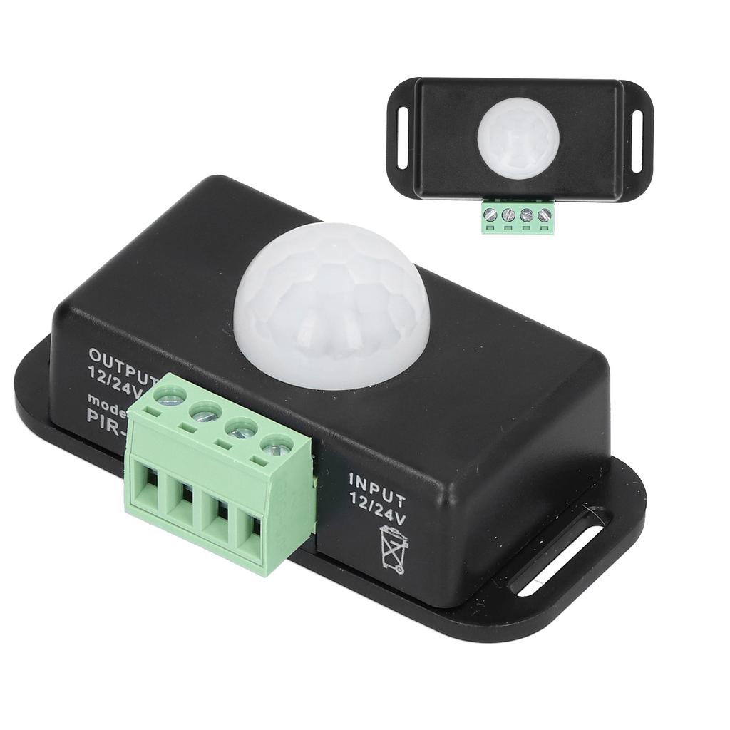 PIR Sensor LED Infrarot Erfassung Zeitschalter DC 12‑24V für Schrank Badezimmer Korridor