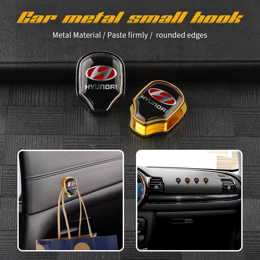 1/2PCS Auto Styling Accessories Car Badge Mini USB Cable Key Hanger Sticky Hooks For HYUNDAI i20 i30 Tucson i10 ix35 Wagon Azera RR55