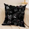 Anime Boykisser Silly Cat Cushion Cover Silky Short Plush DoubleSided Printed Pillow Case for Sofa All Seasons Home Decor Gift