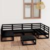 7 Pcs Garden Furniture Set Solid Pine Wood