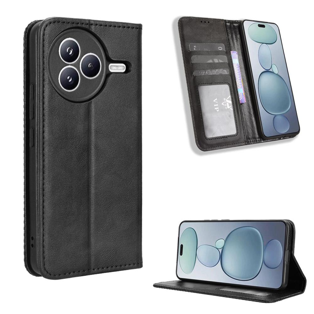 For Xiaomi Civi 5 Pro 5G Leather Case Wallet Stand Retro Texture Phone Cover