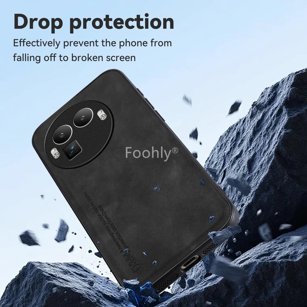 Nubuck Leather Magnetic Case for Realme GT 8 Pro GT8 Protective Cover Shockproof Back Shell Coque Capa Fundas