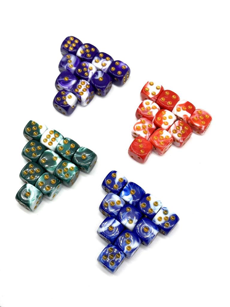 Spot Direct Two-Color Round Corner D6 Dice Game for Teaching and Foreign Trade