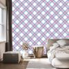 Pink and Blue Checkered Wallpaper, Powder Pink and Celadon, 50x1000