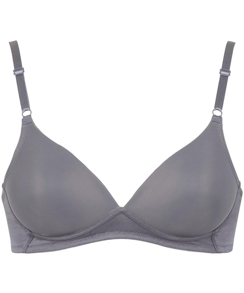 Wireless Opaque and Visible and B KB1521 Wing/Wacoal Bra, Underwear, T-Shirt Bra, AA, A, Cups, Women's, GY, AA65,