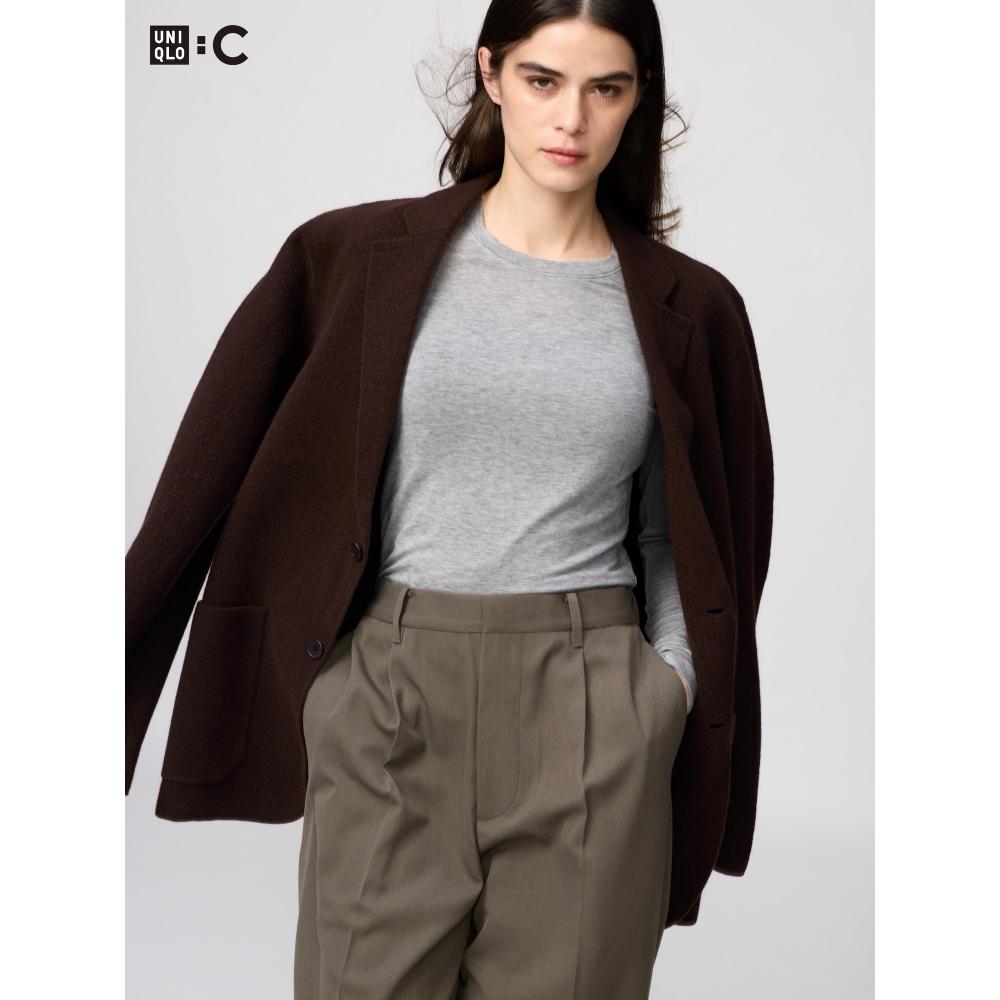 Uniqlo HeaTTech Cashmere Blend Crewneck T  Long Sleeve  exTra Warm