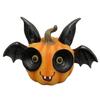Halloween Pumpkin Decoration - AIMOONSA - Type A - Resin - Pumpkin and Bat Pattern - Orange