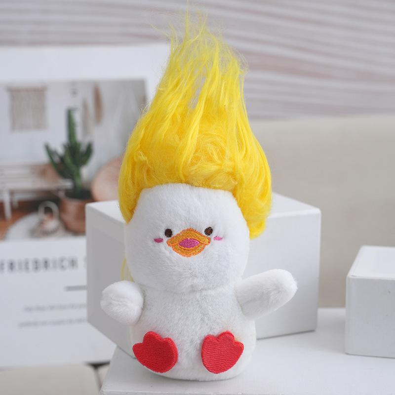 

Plush Duck Sweet Keychain Soft Fluffy Duckling Keychain Great For Couples And Decor Backpack White Yellow Fur