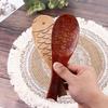 Kitchen Tableware Easy To Clean Wooden Natural Eco-friendly Rice Scooper Spatula Serving Spoons Rice Paddle