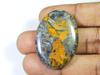 72Cts. Natural Pitersite Agate Oval Cabochon Loose Gemstone 27X40X06MM SK-944