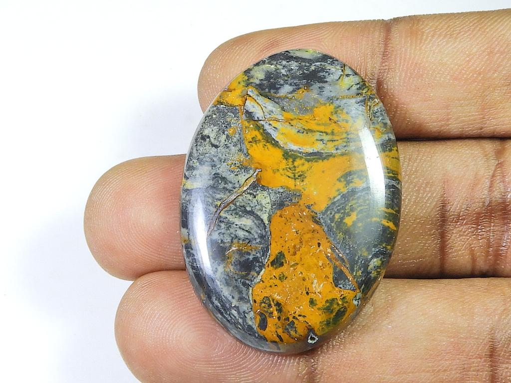 72Cts. Natural Pitersite Agate Oval Cabochon Loose Gemstone 27X40X06MM SK-944