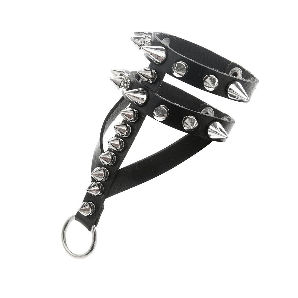 Pu Leather Stud Bracelet Cuspidal Spikes Rivet Wide Cuff PU Leather Punk Gothic Rock Unisex Bracelets Bangle Woman Men Jewelry
